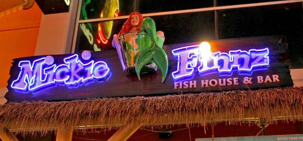 Mickie Finnz sign on Fremont Street in Downtown Las Vegas